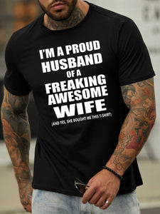 I'm A Proud Husband Of A Freaking Awesome Wife Tee