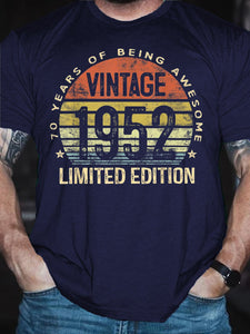 70 Year Old Gifts Vintage 1952 Limited Edition 70th Birthday Short sleeve T-shirt