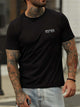 Mechanic Flat Rate Back Print Crew Neck Casual T-shirt