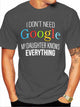 I Don't Need Google, My Daughter Knows Everything | Funny Dad Father Joke T-Shirt