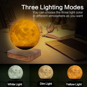 🎇2023 Gift Shop Sale - 30% OFF 5.5in Levitating and Rotating Moon Light(3 Color)