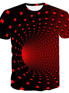 3D Print Graphic Optical Illusion Men's T-shirt