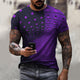 3D Graphic Printed Short Sleeve Shirts Optical Illusion Cubes