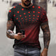 3D Graphic Printed Short Sleeve Shirts Optical Illusion Cubes