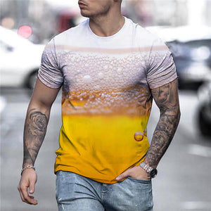 3D Graphic Printed Short Sleeve Shirts Dink