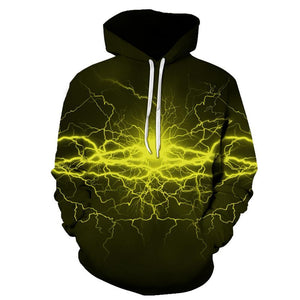 3D Graphic Printed Hoodies Thunder