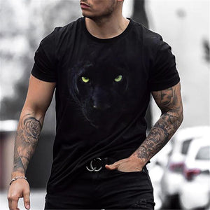 3D Graphic Printed Short Sleeve Shirts Animals