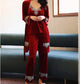 Women Sexy Velvet Pajamas Sets 4 pcs ( Hot Sale -30% OFF+Free Shipping)