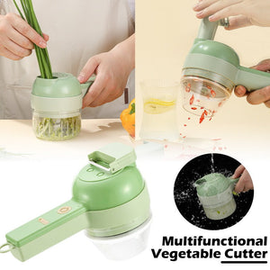 (Semi-Annual Sale - 30% OFF) 4 in 1 Electric Vegetable Chopper Cutter Slicer