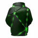 3D Graphic Printed Hoodies Green Keyboard