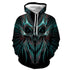 3D Graphic Printed Hoodies Skull