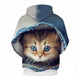 3D Graphic Printed Hoodies Cute Cat