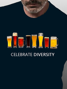 Celebrate Diversity Beer Funny Short sleeve T-shirt