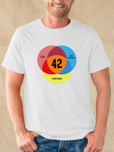 Life, The Universe, Everything, 42 three primary colors Graphic Men's Tee