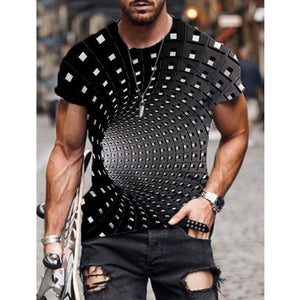 3D Print Graphic Optical Illusion Men's T-shirt