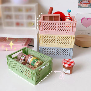 Mini Collapsible Plastic Crate Storage Box