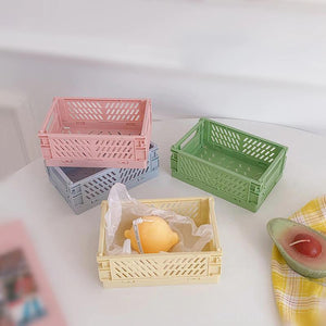 Mini Collapsible Plastic Crate Storage Box