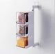 Layered Wall Mounted Rotating Seasoning Storage Organizer Boxes